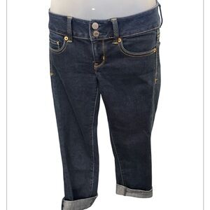 American Eagle stretch Artist blue ankle capris size 2